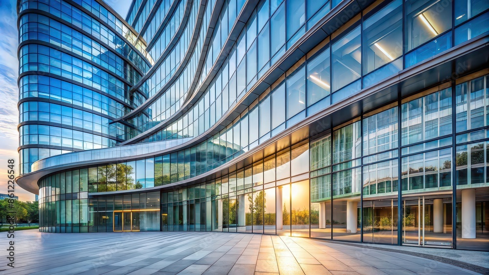Glass wall curve architecture details on a modern building exterior, glass wall, curve, architecture, details, modern Glass wall curve architecture details on a modern building exterior, glass wall, curve, architecture, details, modern