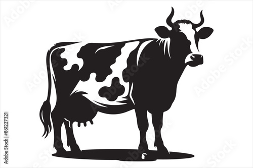 Cow Vector silhouette image