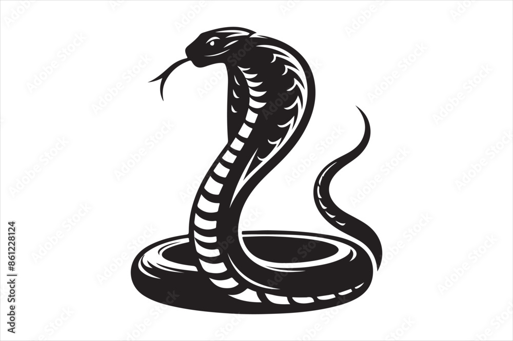 Fototapeta premium Cobra Vector silhouette image