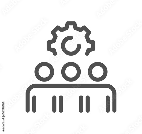 Seo and promotion related icon outline and linear vector.	
