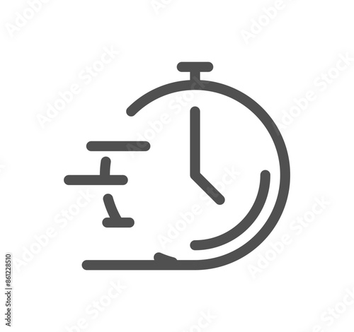 Seo and promotion related icon outline and linear vector.	
