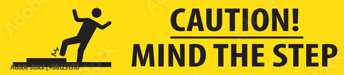 Mind the step caution sign vector.eps