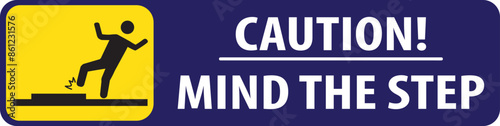Mind the step warning notice vector.eps