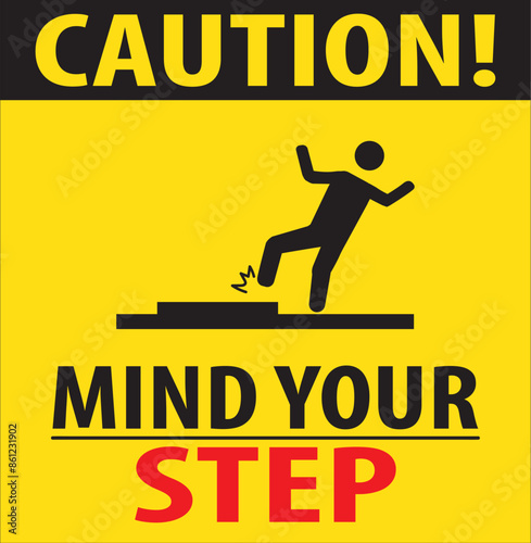 Mind your step notice vector.eps