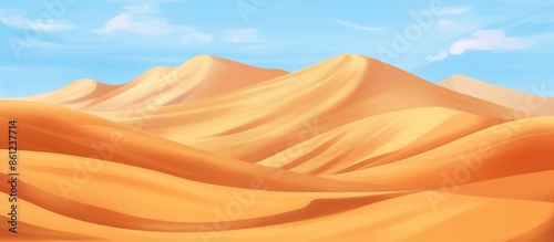 sand dune in the desert. Sands in the desert. Dunes.