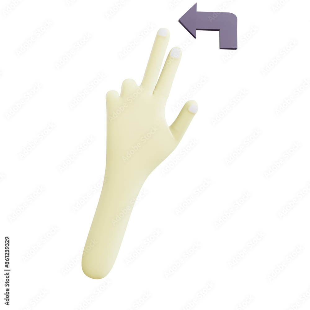 Obraz premium flick left hand 3d Icon