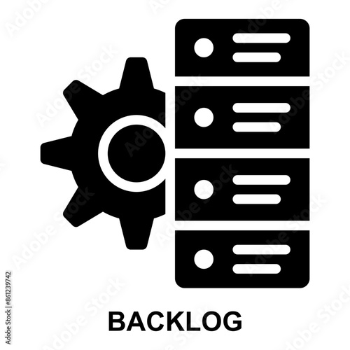 backlog, task list, project management, task management, system requirement, task manager solid glyph icon