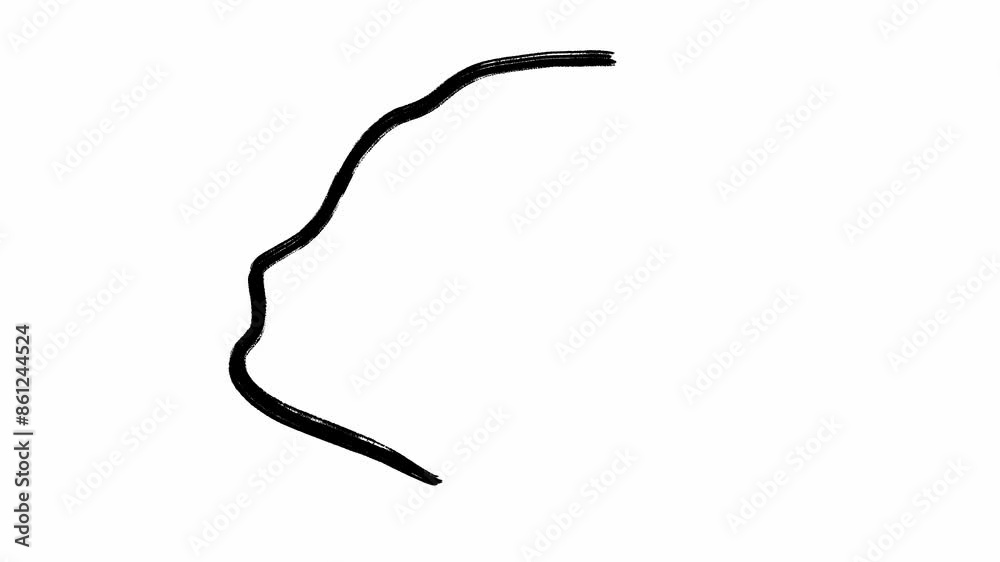 Hand drawn black map of Paris in black color on white background filmed in animated stop motion. Borders of the capital city of France in scribble template highlighting its geographical territory Hand drawn black map of Paris in black color on white background filmed in animated stop motion. Borders of the capital city of France in scribble template highlighting its geographical territory