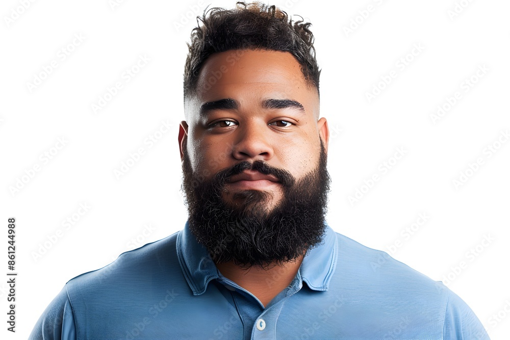 Obraz premium Man bearded blue shirt