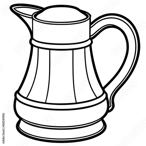 Cartoon Image of a Jug Playful Pitcher Design with a Cute Cartoon Drawing of a Jug
