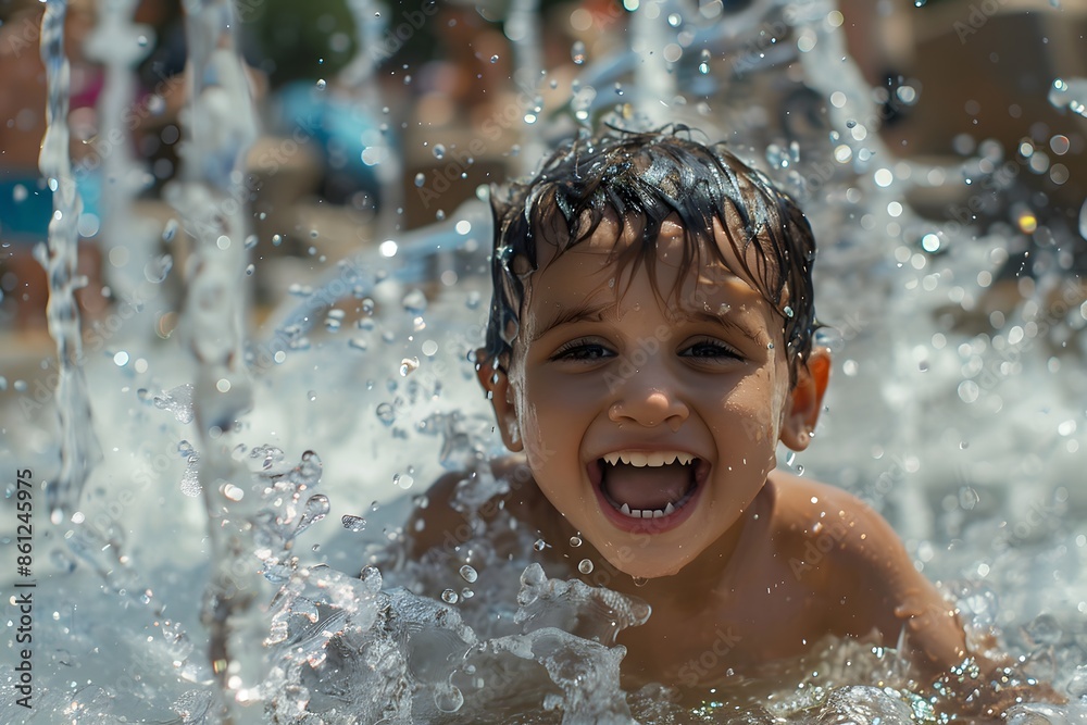 Child splashing in water Child splashing in water