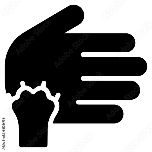 Animal rescue icon with glyph style. Suitable for website design, logo, app and UI. Based on the size of the icon in general, so it can be reduced.