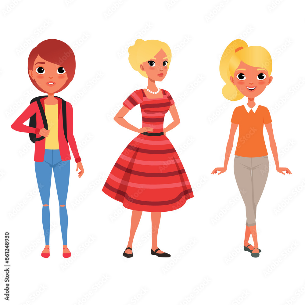 Character element cute people graphic colorful avata set Character element cute people graphic colorful avata set