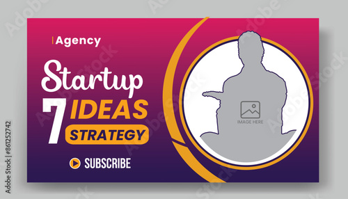 Creative business youtube video thumbnail design or workshop promotion social media web banner gaming thumbnail template