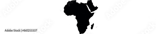 Vector silhouette map of Africa