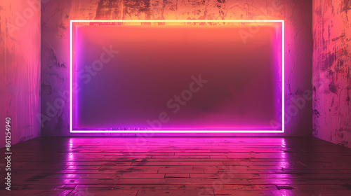 Abstract neon frame