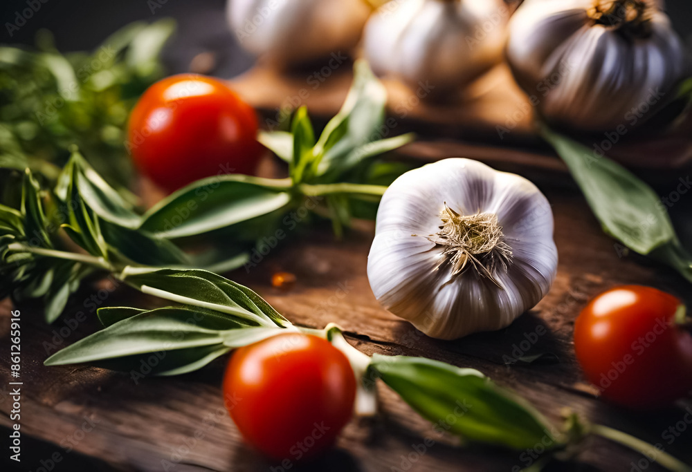AI Generative illustration of traditional Italian food ingredients AI Generative illustration of traditional Italian food ingredients