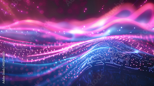 Abstract futuristic colorful neon wave, colorful background with abstract shape glowing in ultraviolet spectrum, curvy neon lines, Futuristic energy concept,Beautiful abstract wave backgroud
