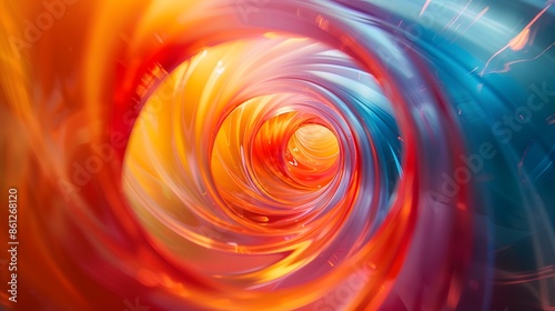 Colorful spiral close-up on blurry background © Valentin