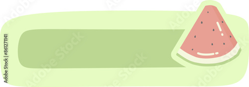 Fruit label text box cute name tag background