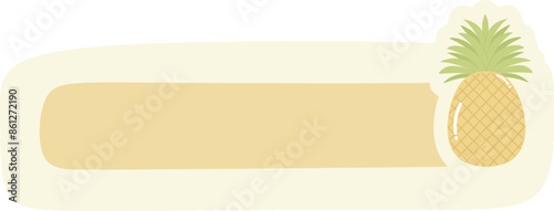 Fruit label text box cute name tag background