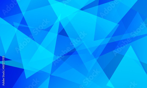 abstract blue fractal geometric triangle polygon shape background