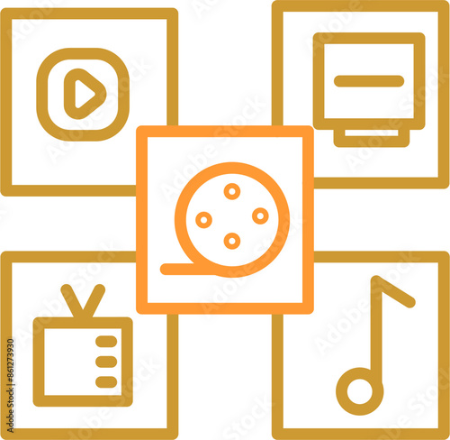 Multimedia Vector Icon