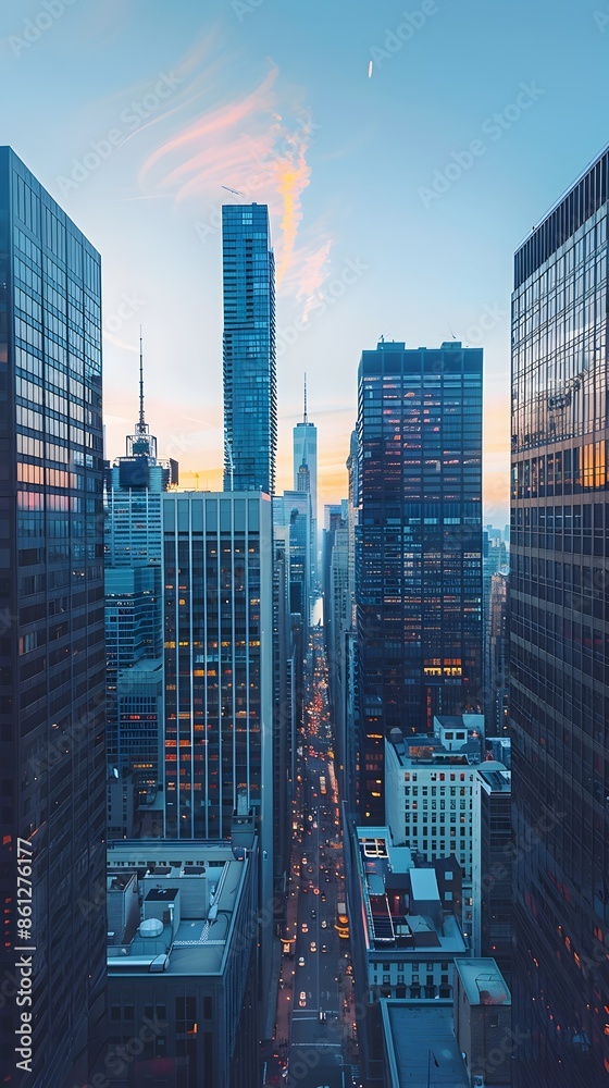 Bustling Skyline with Rooftop Helipads Showcasing a Thriving Metropolitan City Bustling Skyline with Rooftop Helipads Showcasing a Thriving Metropolitan City