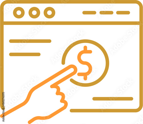 Pay Per Click Vector Icon