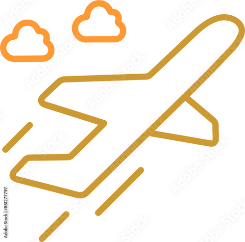 Flight Takeoff Vector Icon
