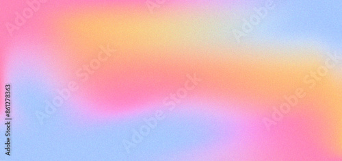 Aesthetic y2k grain gradient background. Trendy blur aura design cover with noise texture effect. Vector illustration