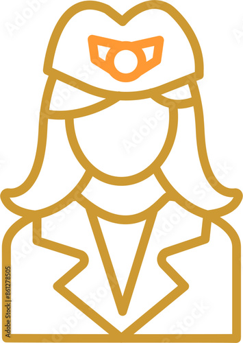 Flight Attendant Vector Icon
