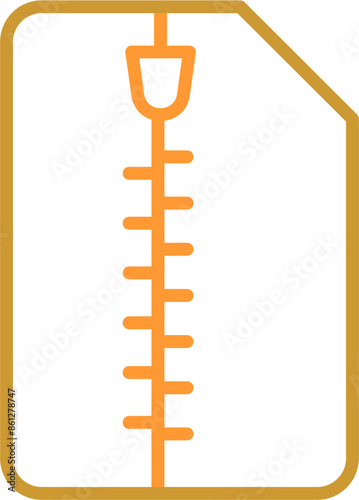Zipped Document Vector Icon