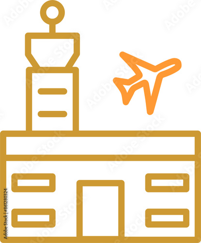 Airport Building Vector Icon