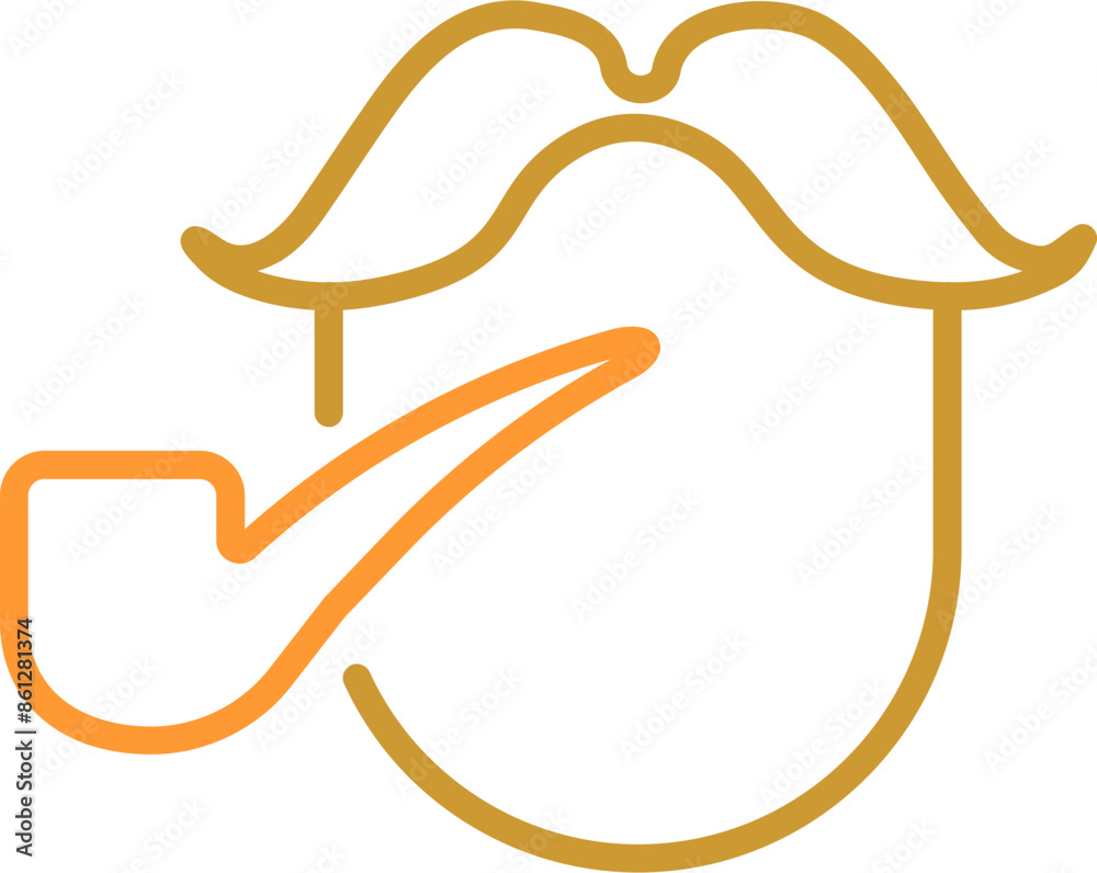 Pirate with Smoking Pipe Vector Icon Pirate with Smoking Pipe Vector Icon
