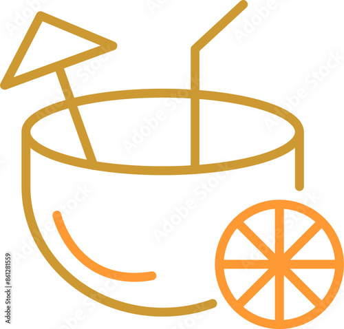 Coconut Drink Vector Icon