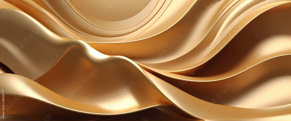 gold theme wave layers solid d abstract background banner with copy ...