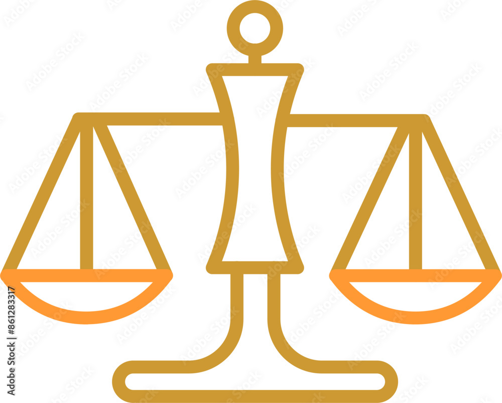 Justice Scale Vector Icon Justice Scale Vector Icon