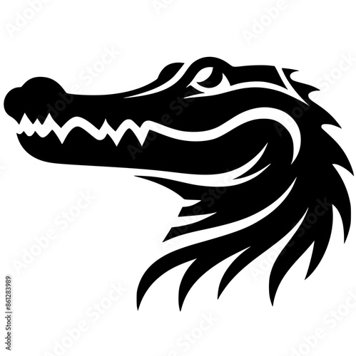 Crocodile head silhouette