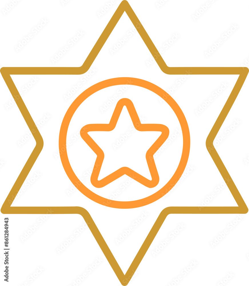 Obraz premium Sheriff Vector Icon