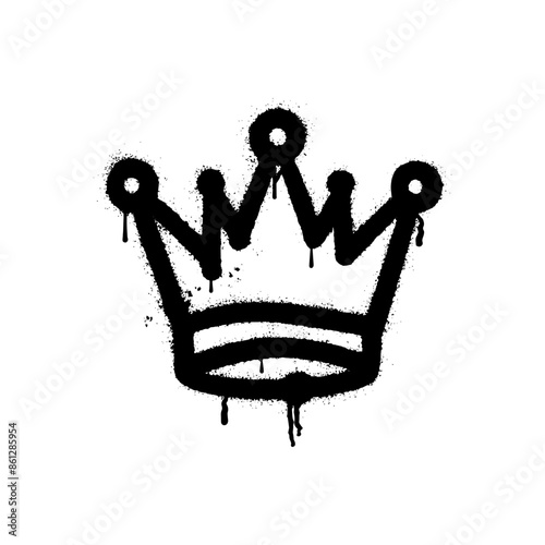 Crown sprayed in graffiti style.