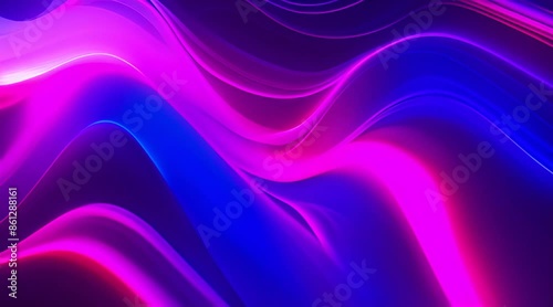 Wallpaper Mural This video presents an abstract background of neon waves, offering a vibrant and mesmerizing visual display.  Torontodigital.ca