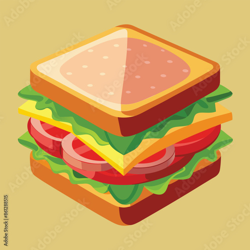 Sandwich vector art style