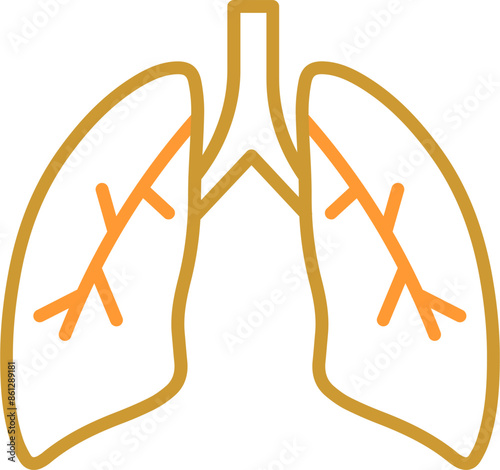 Lungs Vector Icon