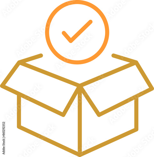 Package Receiving Vector Icon
