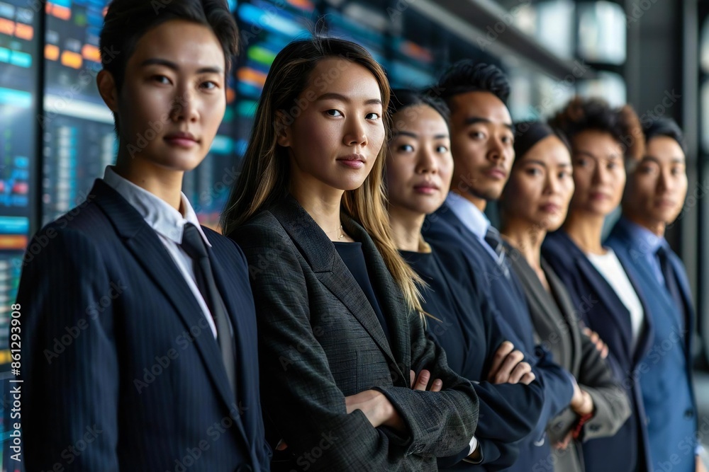 Diverse group of beautifully diverse business avatars with holographic screens in a futuristic online video conference meeting. Diverse group of beautifully diverse business avatars with holographic screens in a futuristic online video conference meeting.