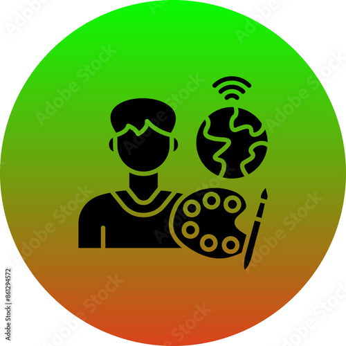 Digital nomad Icon