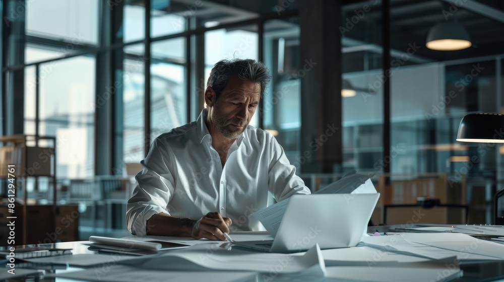 The businessman at work The businessman at work
