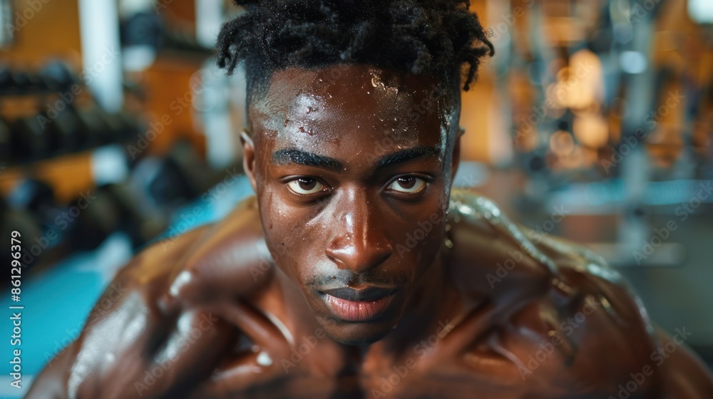 A professional athlete training in a state-of-the-art gym, showcasing dedication, strength, and the pursuit of excellence A professional athlete training in a state-of-the-art gym, showcasing dedication, strength, and the pursuit of excellence