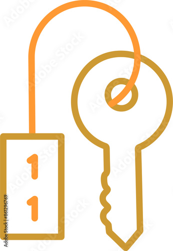 Room Key Vector Icon